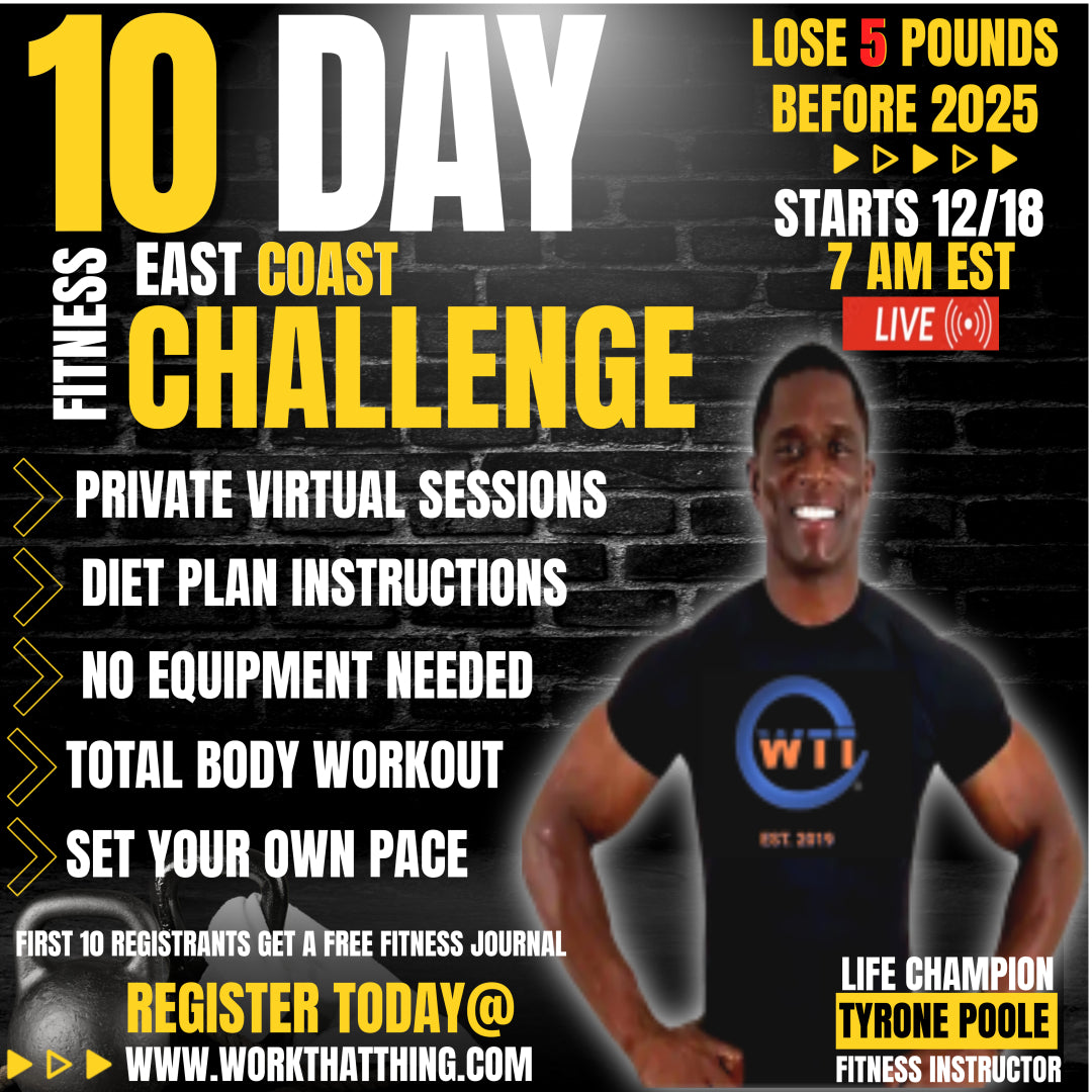 10 DAY YEAR END - EAST COAST FITNESS CHALLENGE-LOSE 5 POUNDS for $5 A DAY