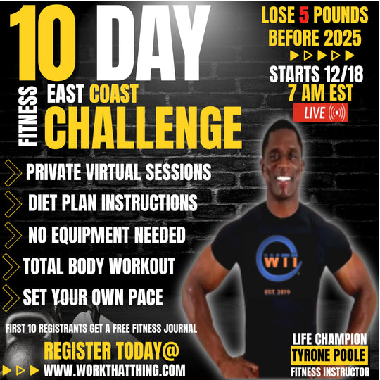 10 DAY YEAR END - EAST COAST FITNESS CHALLENGE-LOSE 5 POUNDS for $5 A DAY