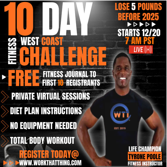 10 DAY YEAR END - WEST COAST FITNESS CHALLENGE-LOSE 5 POUNDS for $5 A DAY