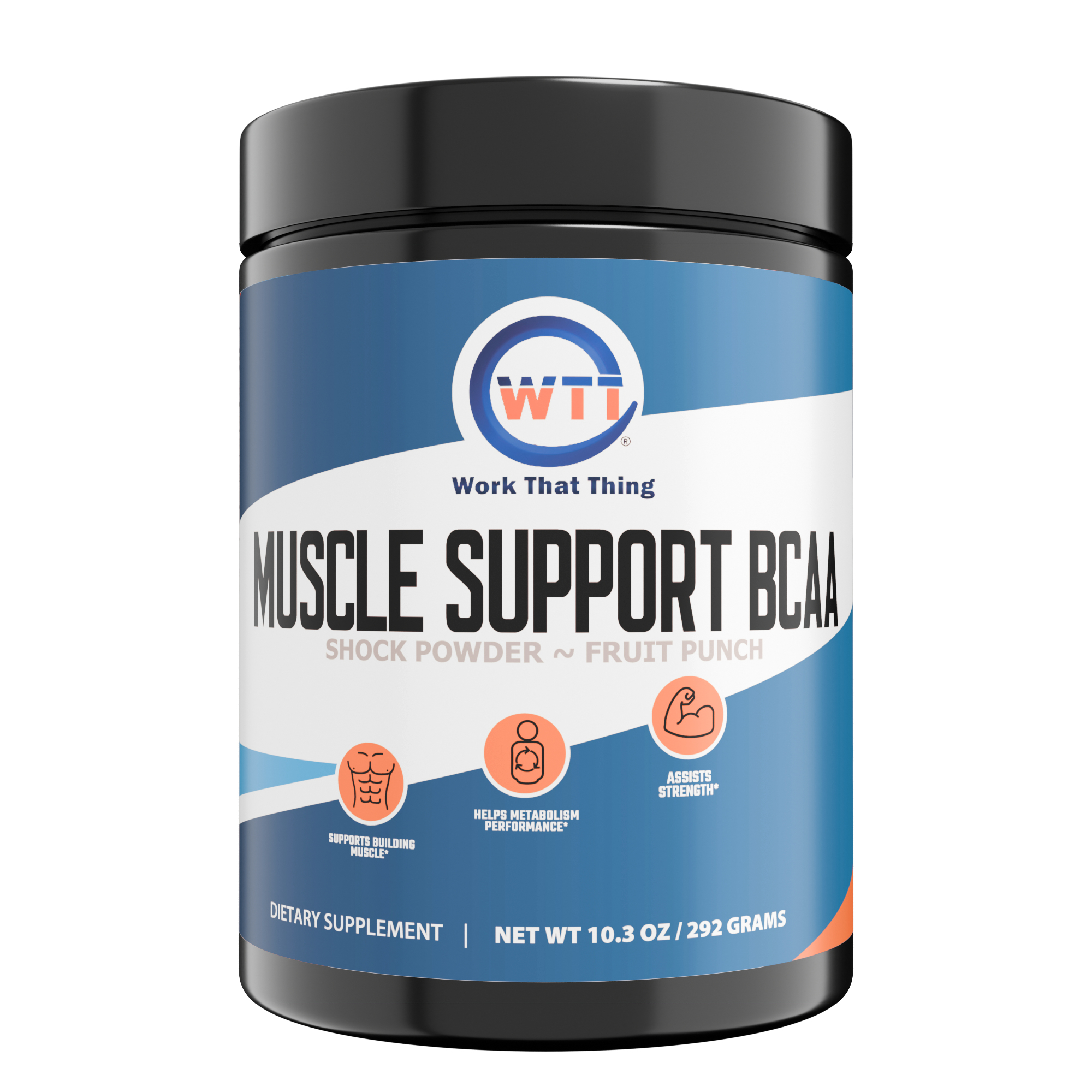 Muscle Support -BCAA Shock Powder (Fruit Punch) – WORK THAT THING ...